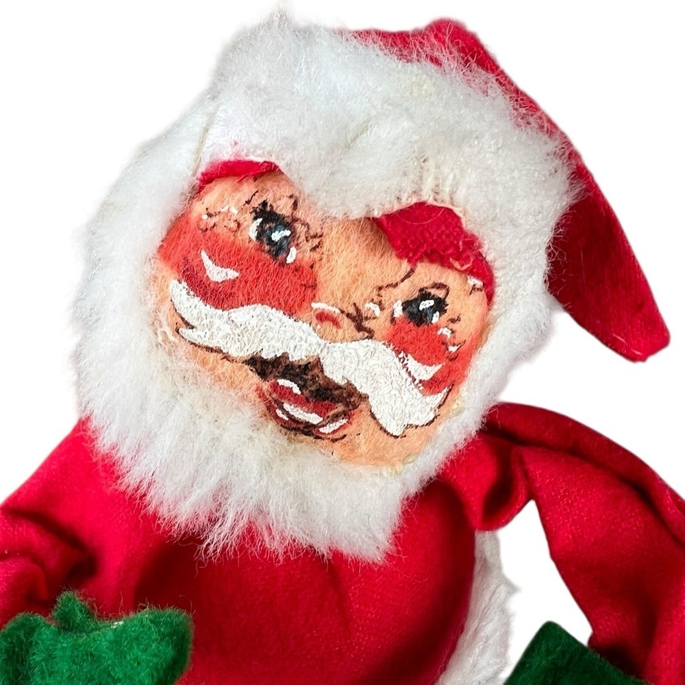 VTG 1971 Annalee Mobilitee Posable Santa Claus Shelf Sitter MCM Christmas 8.5”